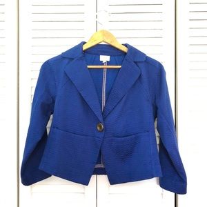 Anthropologie Coquille Blue Dynamism Dolman Blazer